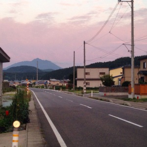 View of Mt. Iwaki near my apartment